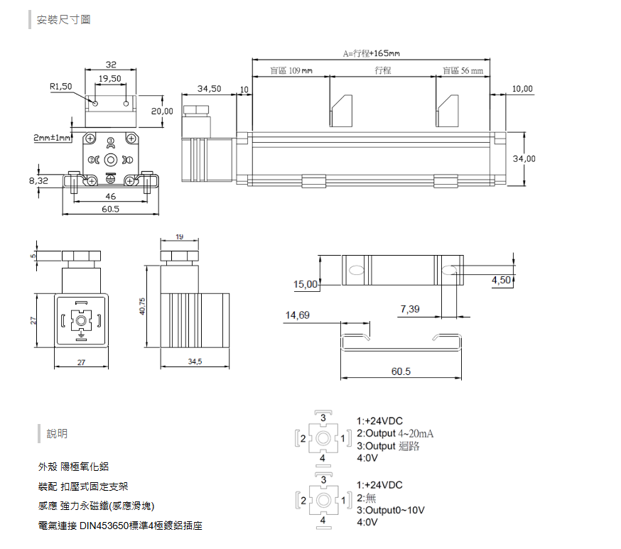 DYLTF magnetostrictive Linear position sensor
